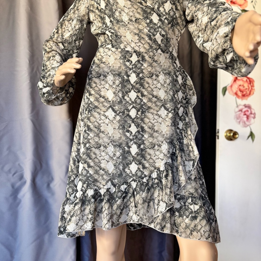 Leyden Stone Snake Ruffled Wrap Sundress - Picture 8 of 15